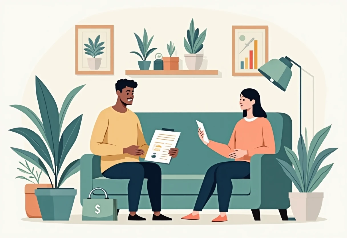 Reviewing loan options at home