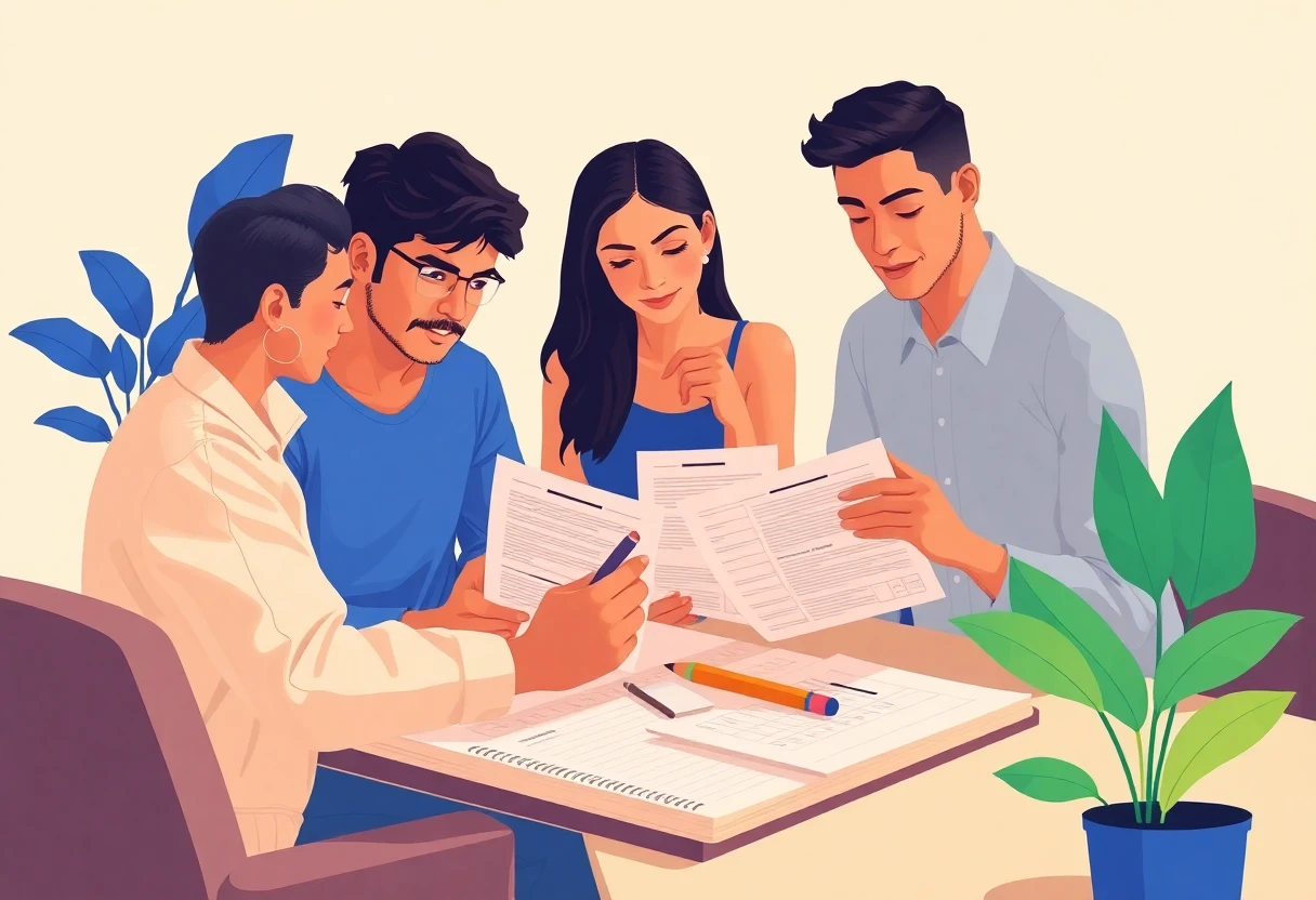 Discussing loan terms with a financial advisor