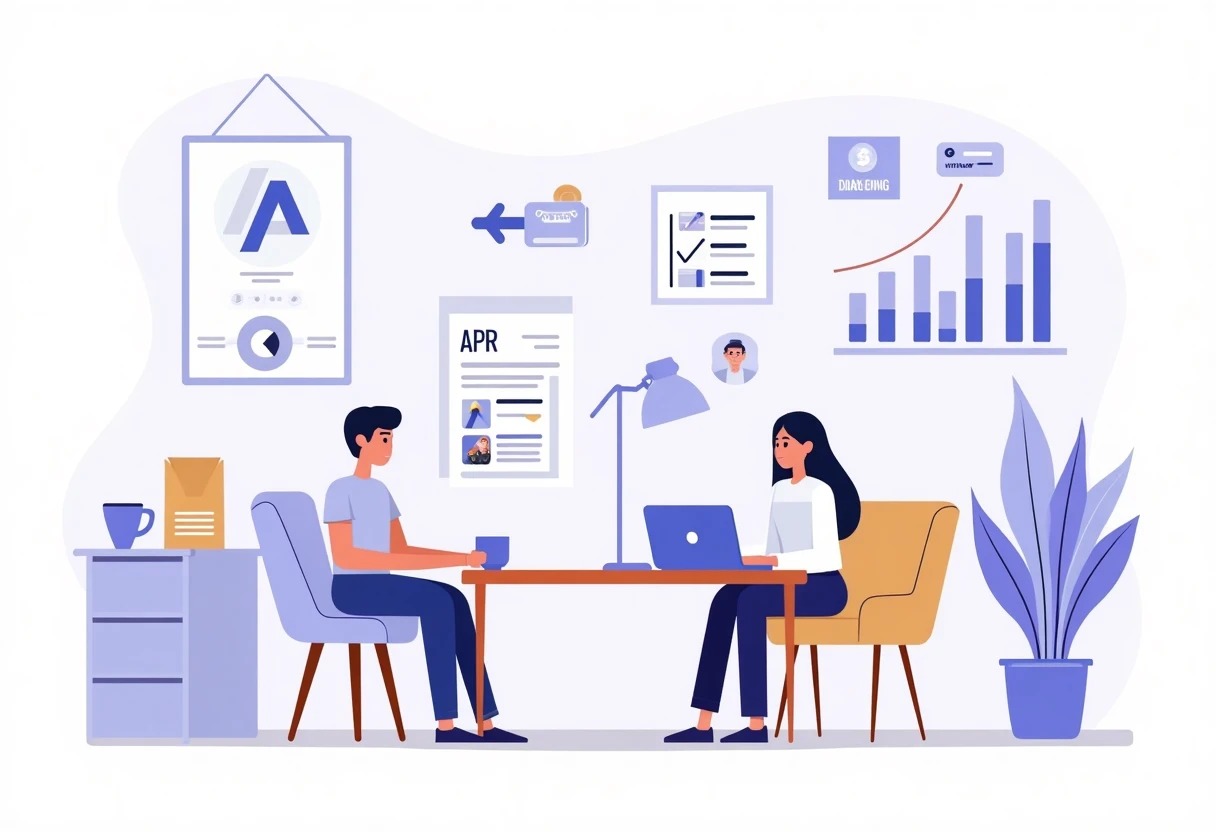 Freelancer reviewing loan options