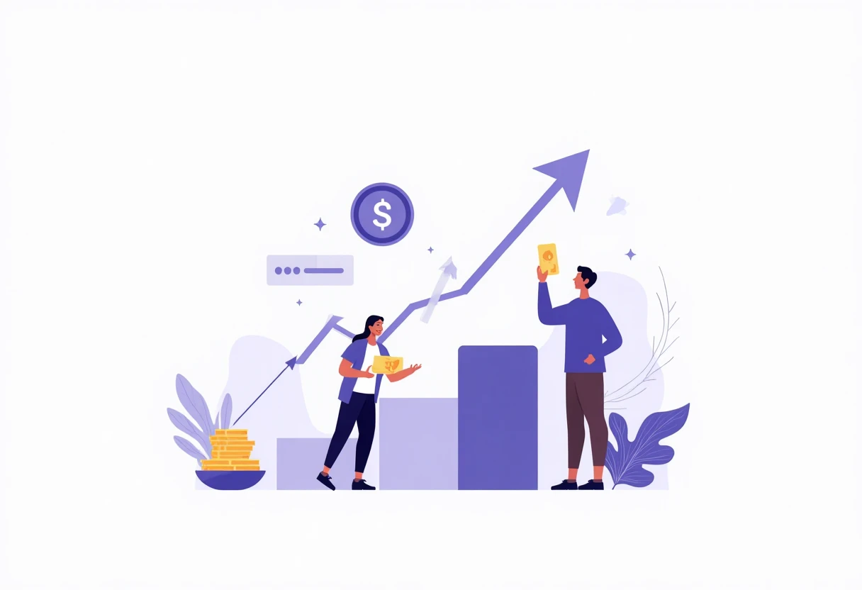 Loan comparison abstract illustration