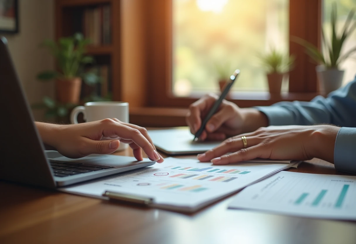 Freelancer reviewing loan options