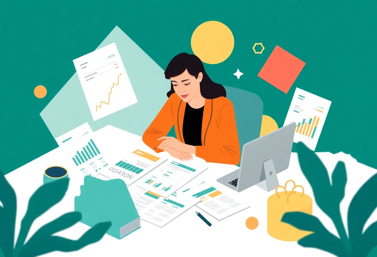 Freelancer reviewing loan options