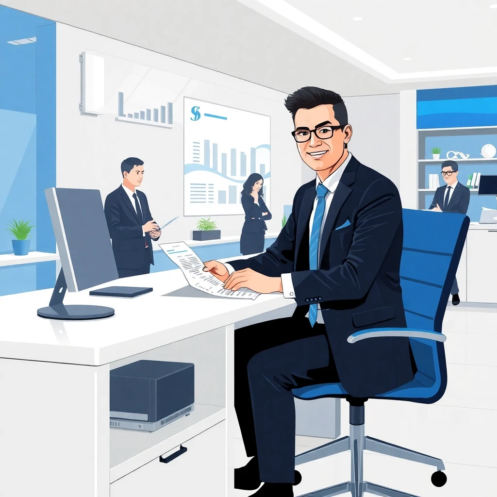 Professional reviewing loan options