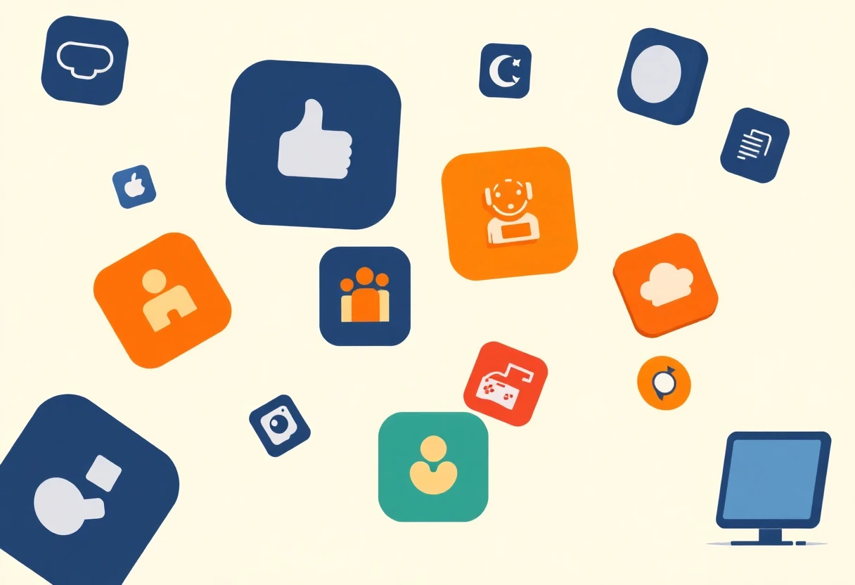 Abstract representation of productivity apps