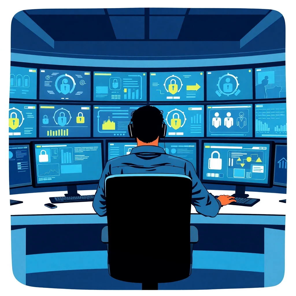 Security analyst at work