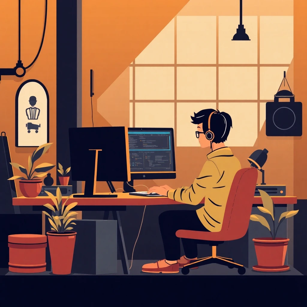 Remote work setup