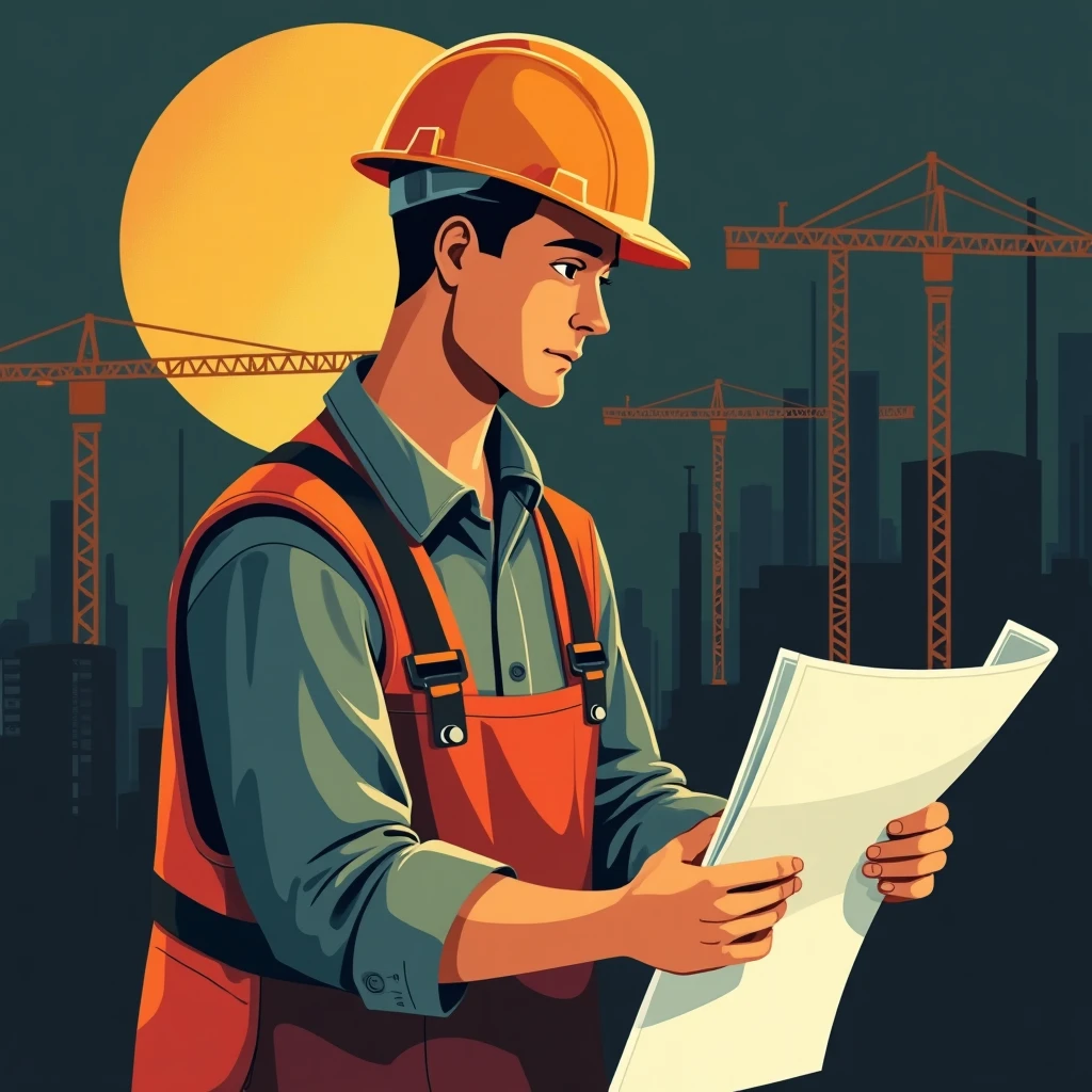 Bauarbeiter auf der Baustelle