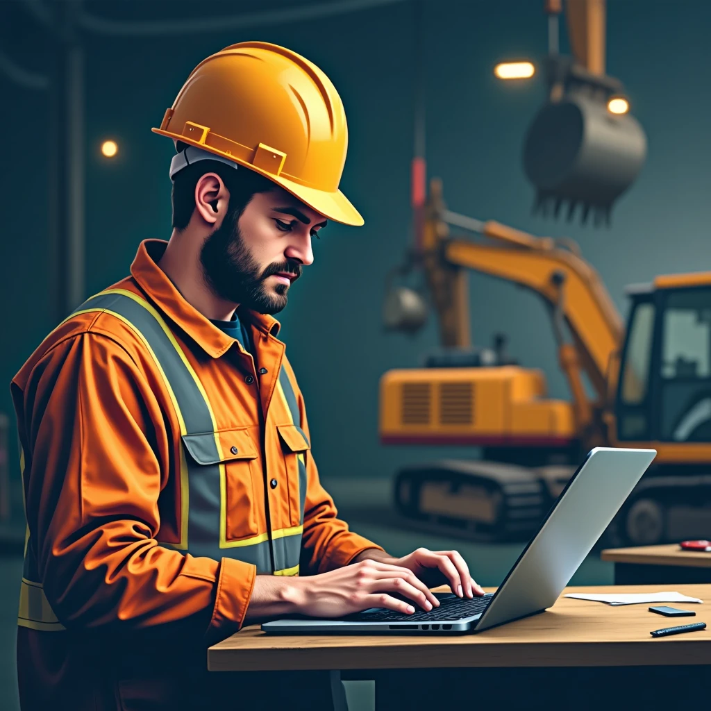 Ingenieur auf der Baustelle