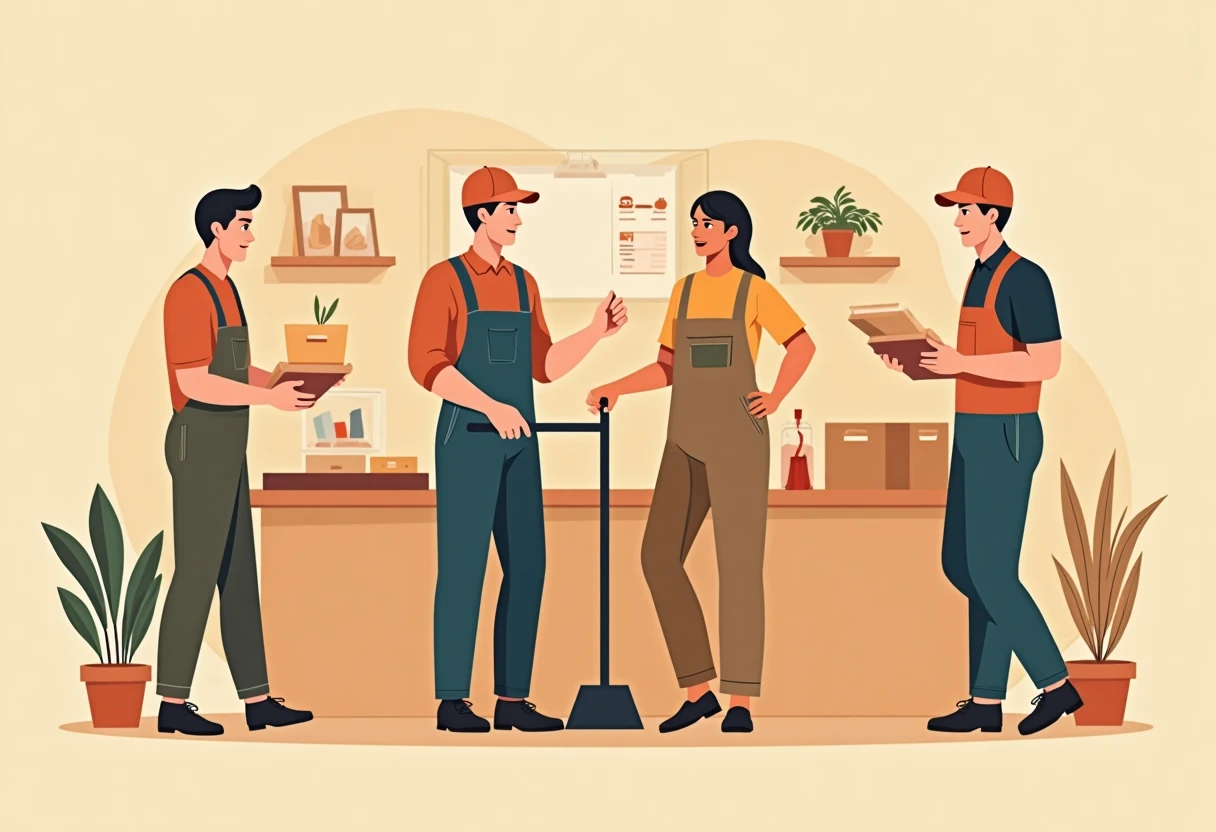 Retailmedewerkers in actie