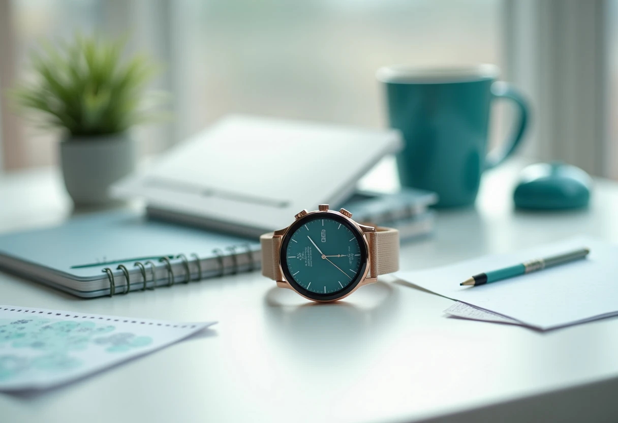 Smartwatch auf einem Schreibtisch