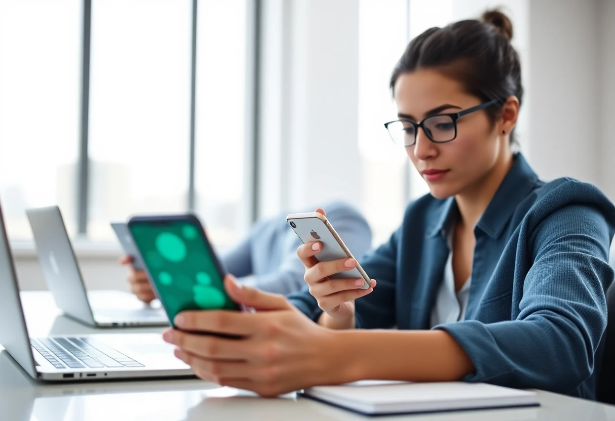 Freelancer using productivity apps
