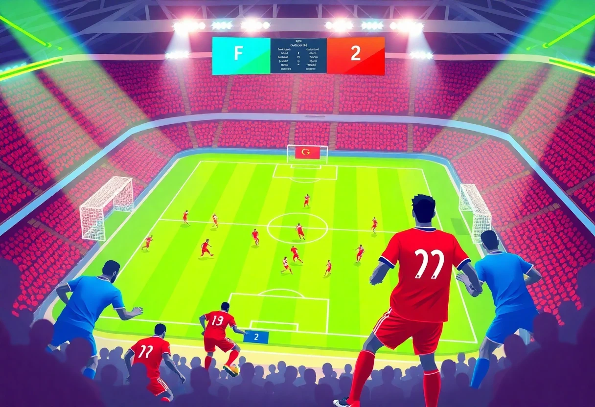 Exciting live football match