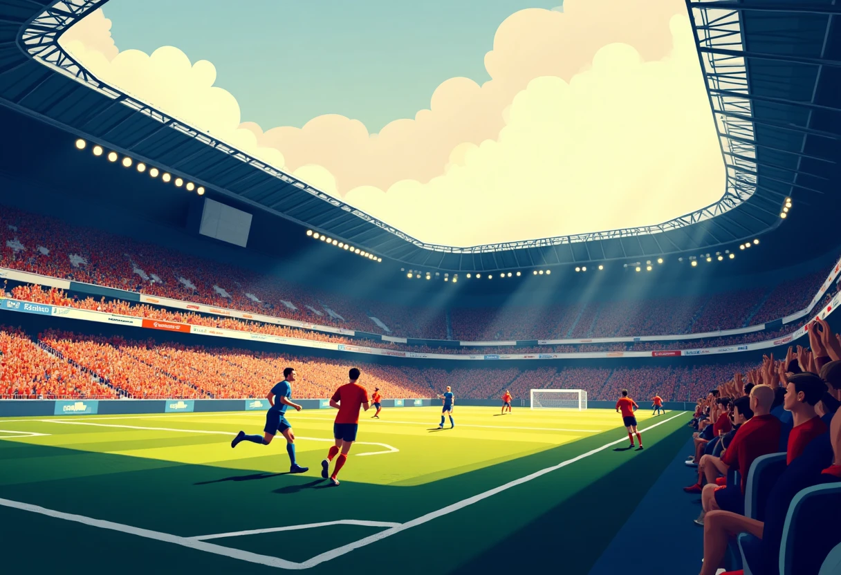 Folla entusiasta durante una partita di calcio