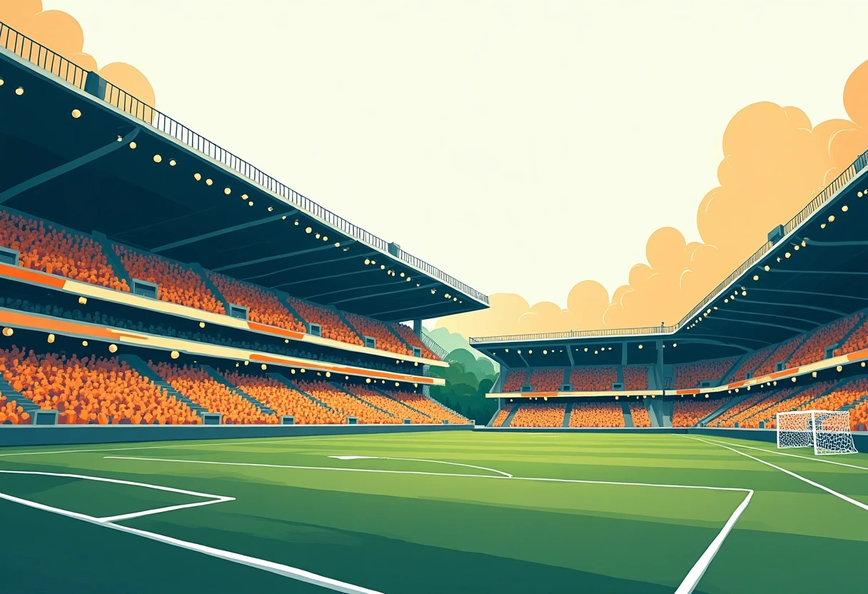 Vista del estadio antes de un gran partido