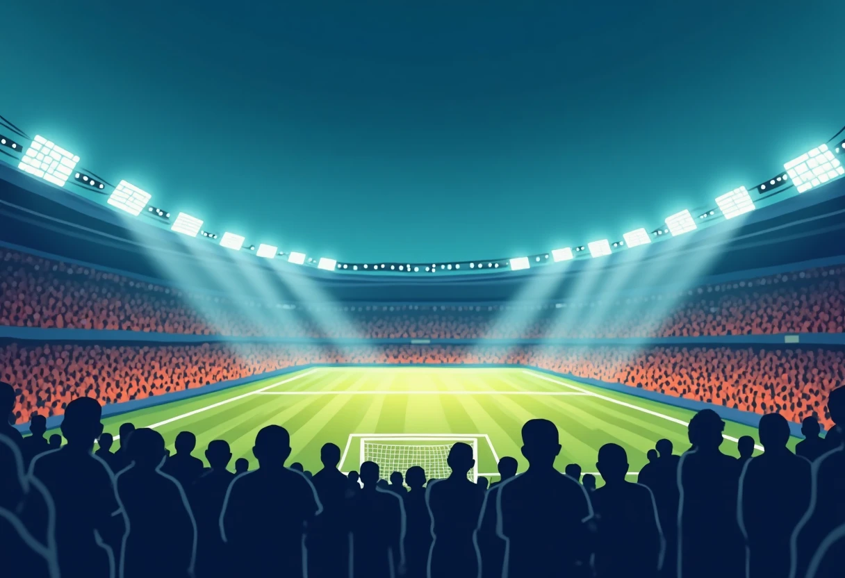 Football match action illustration