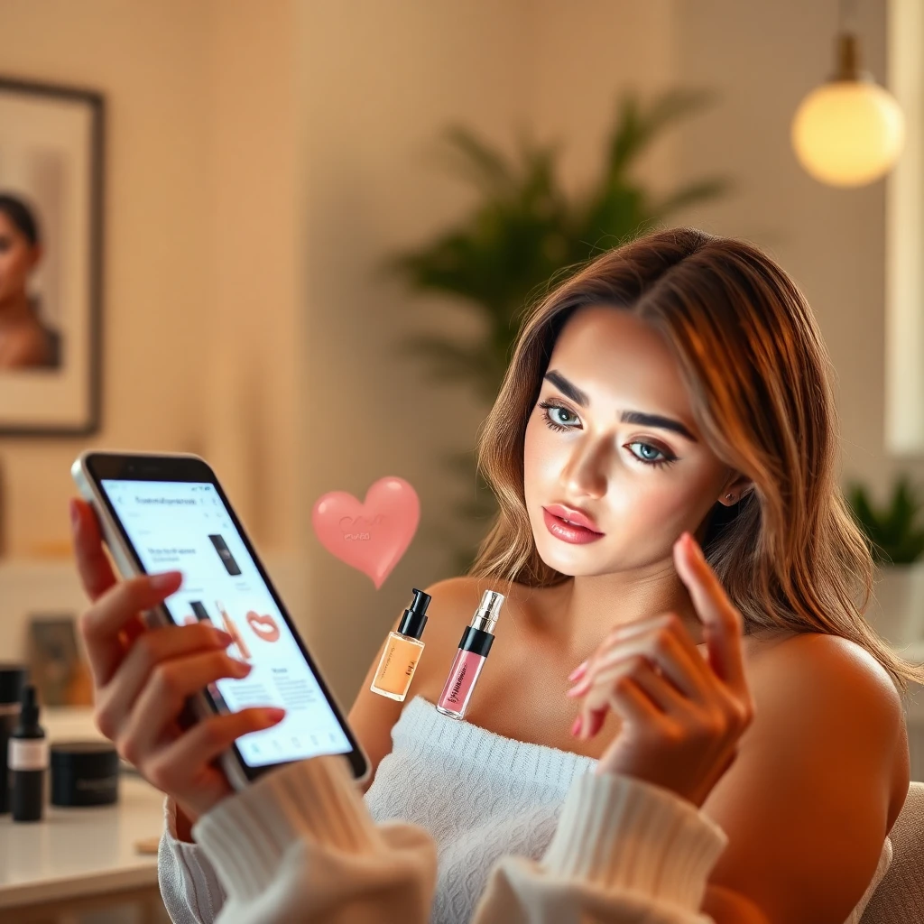 Comparando opciones de maquillaje