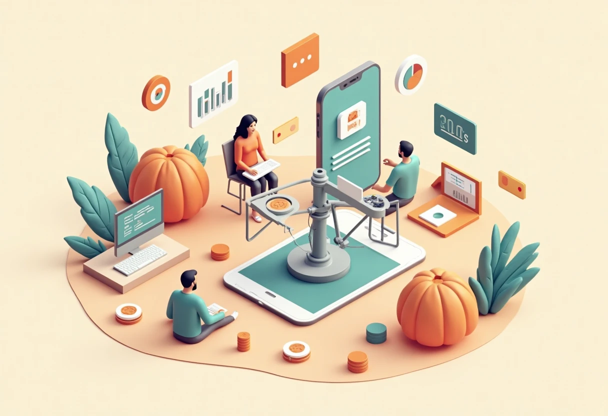 Abstract financial management imagery
