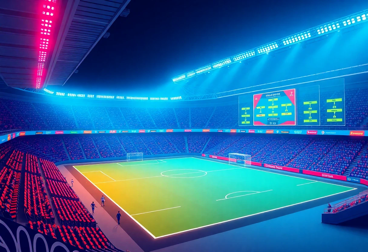 Gráficos tácticos en un campo de fútbol