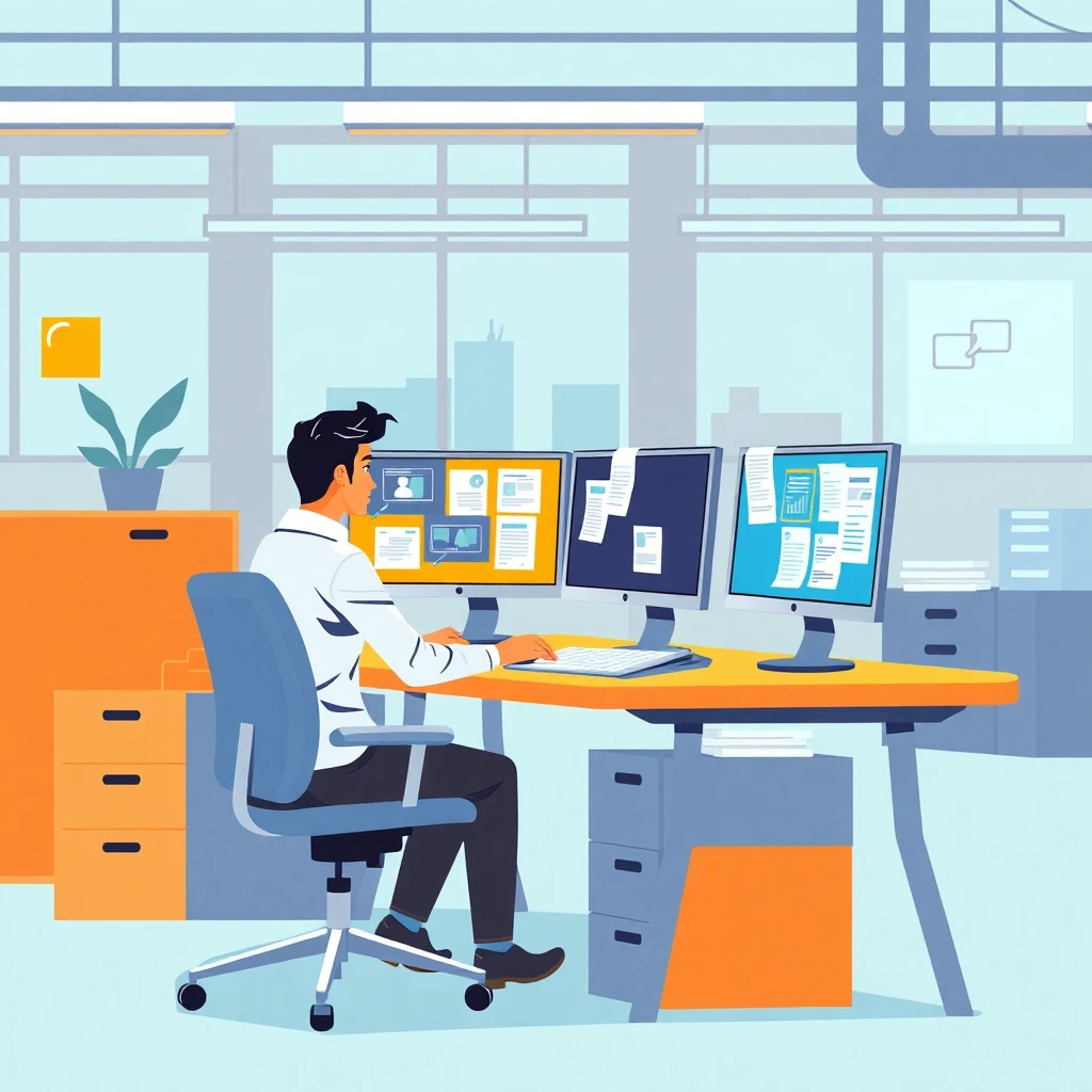 Trabajando en un entorno de oficina dinámico