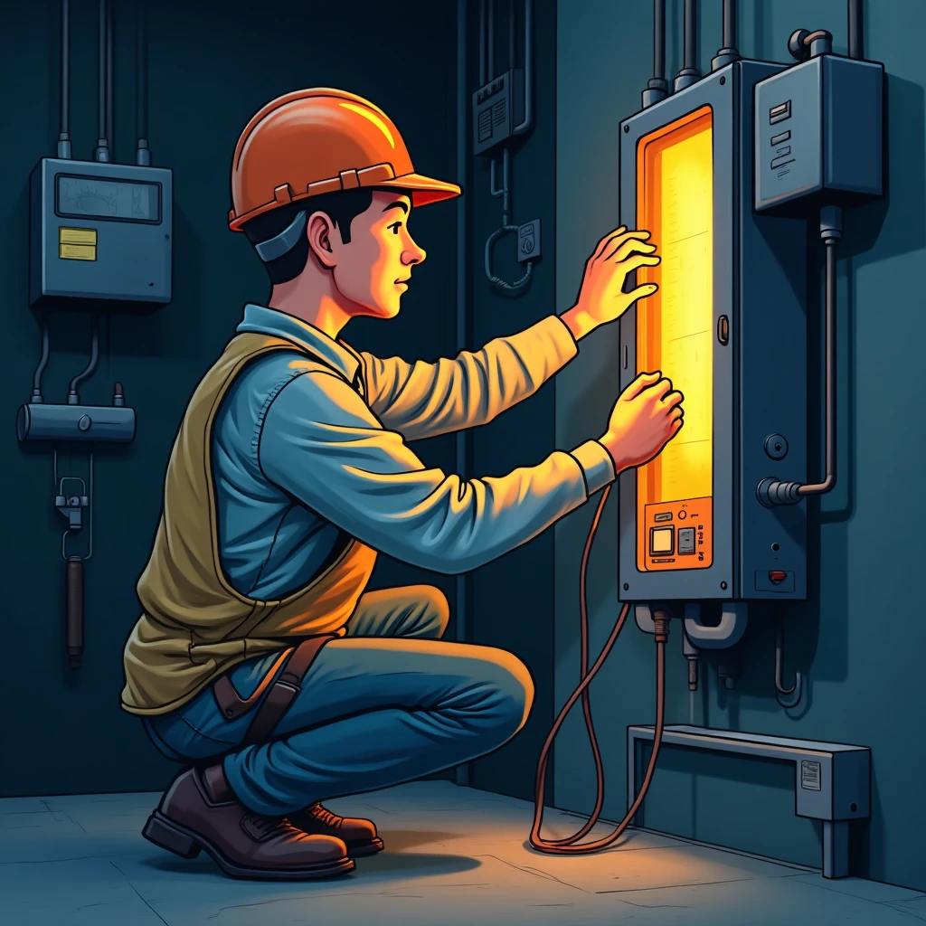 Electrician at work
