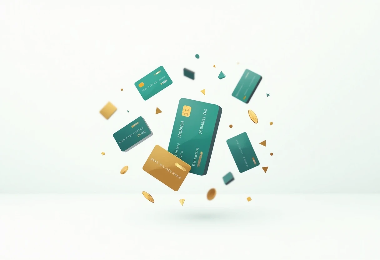 Illustration abstraite de cartes de crédit
