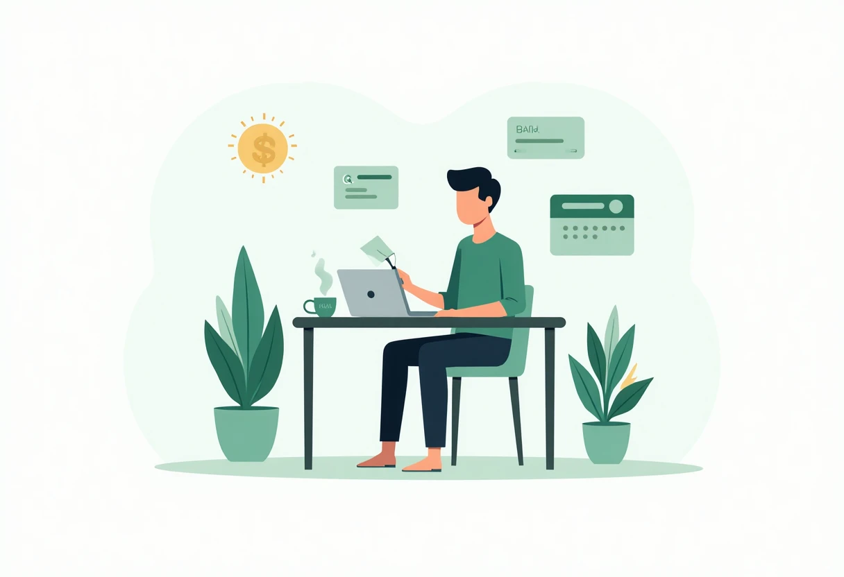 Freelancer überprüft Ausgaben