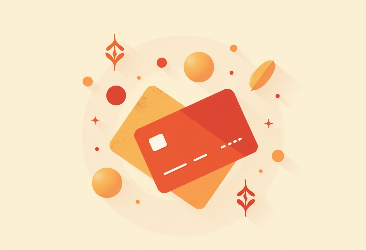 Abstrakte Darstellung von Cashback-Karten