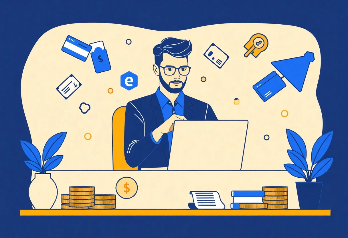 Freelancer analizând opțiuni de credit