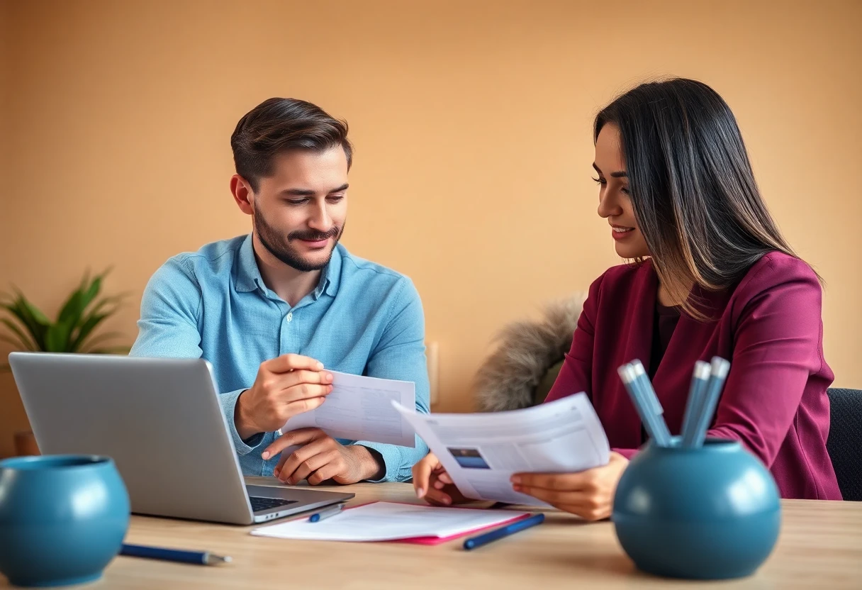Comparând opțiuni de credit la o masă modernă