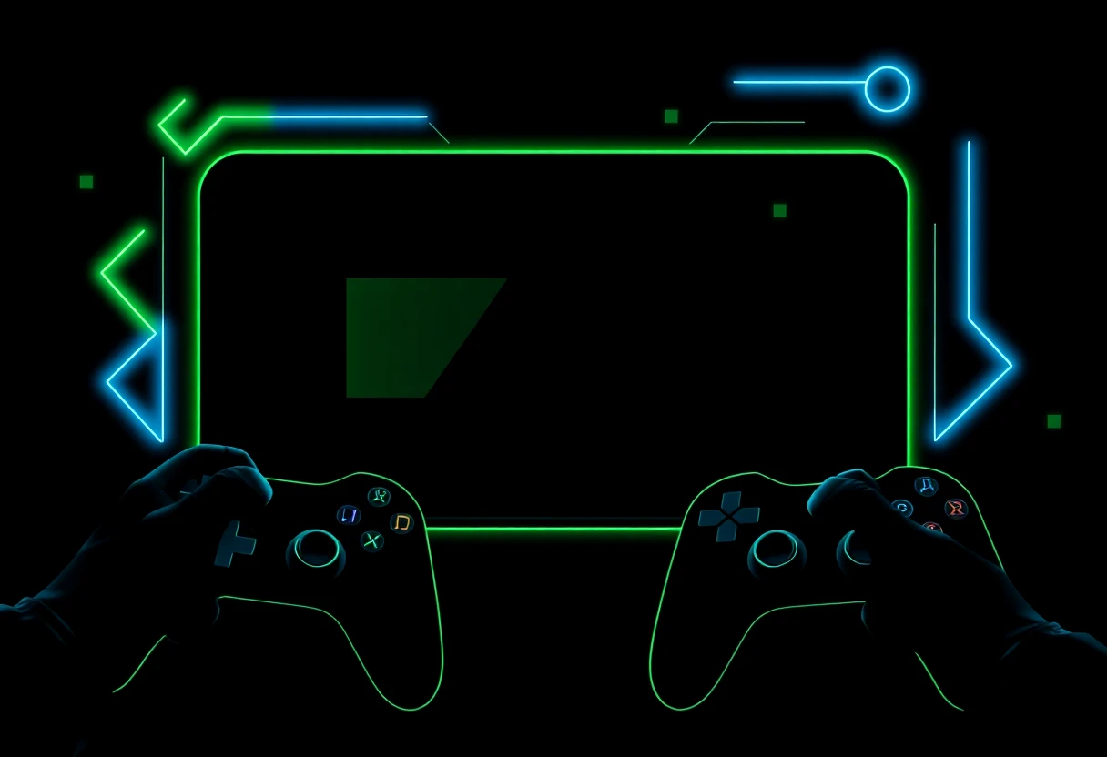 Abstract mobile gaming illustration