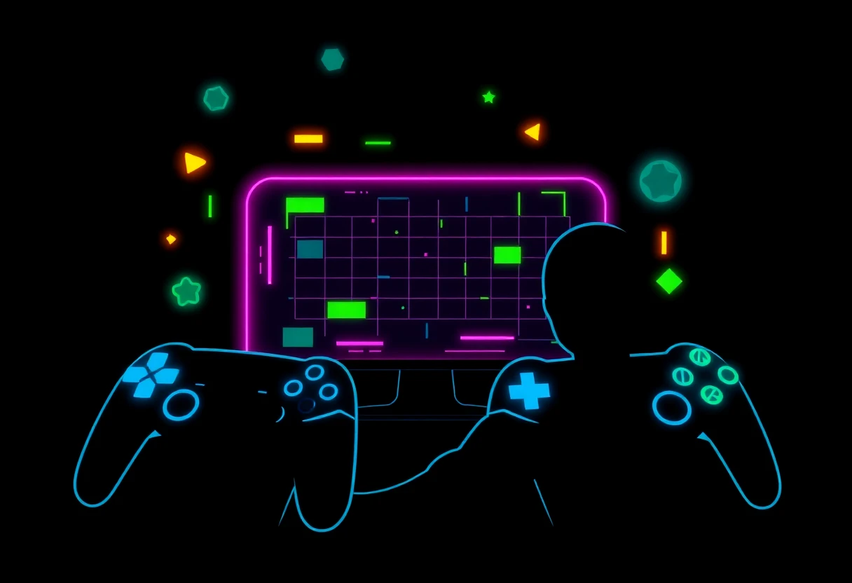 Quick mobile gaming session illustration