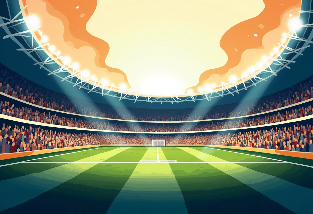 Estadio lleno de energía antes de un partido de la Champions League