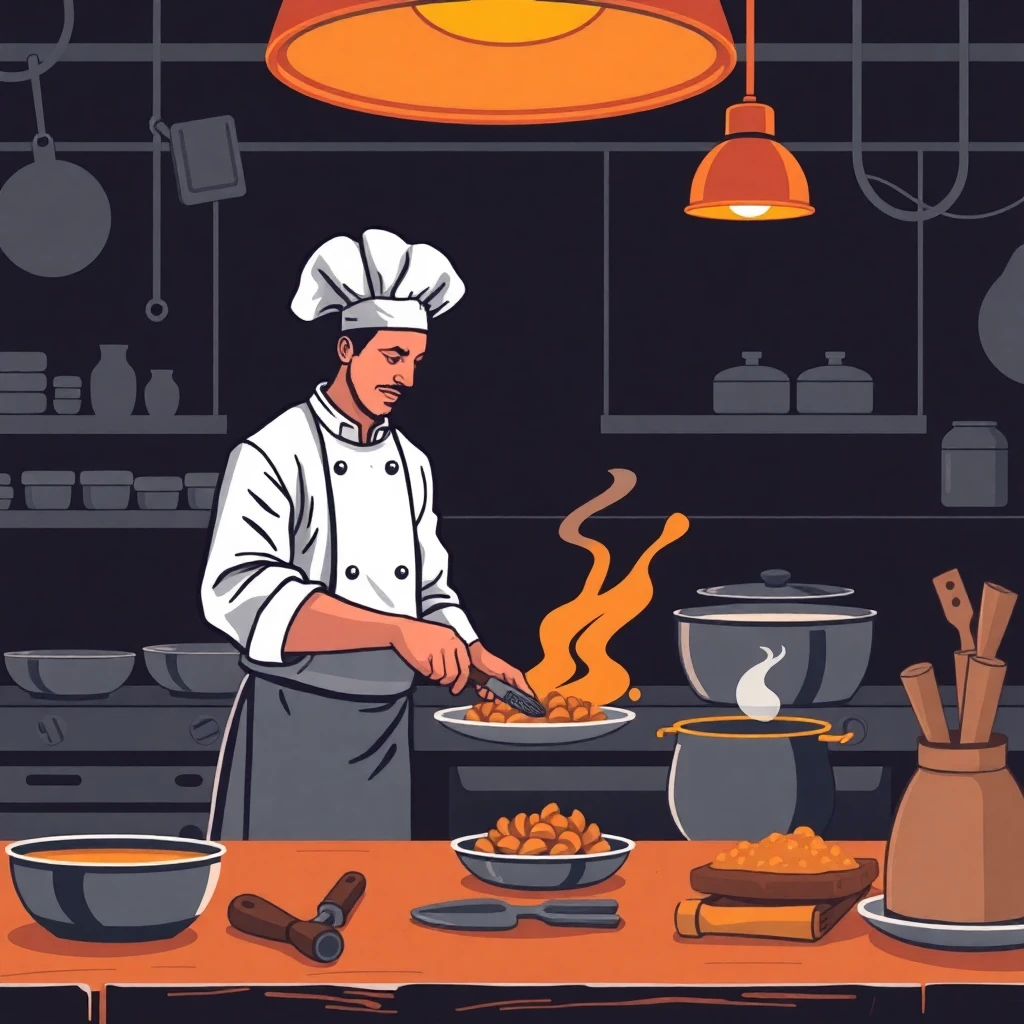 Chef na cozinha