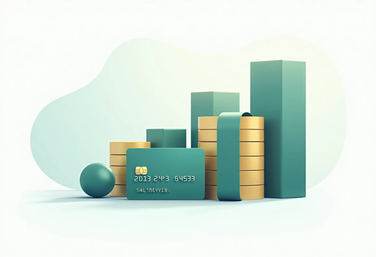 Global credit card usage illustration