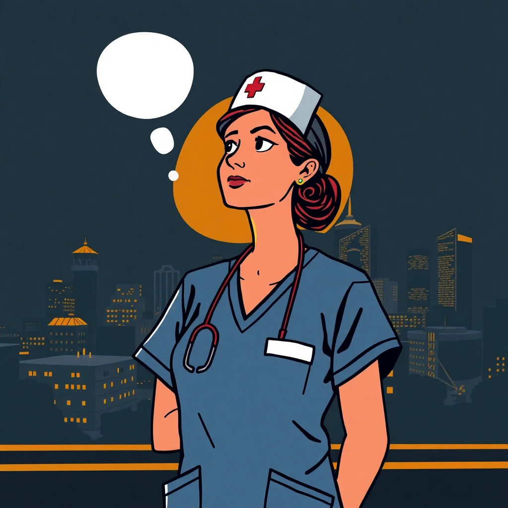 Nurse contemplating job offers