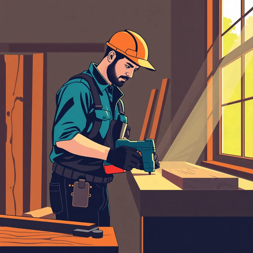 Carpenter at work