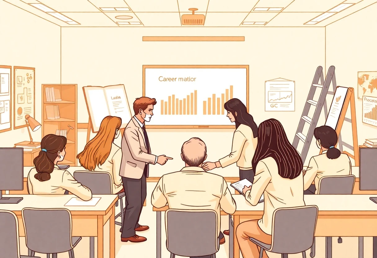 Educators collaborating in a classroom