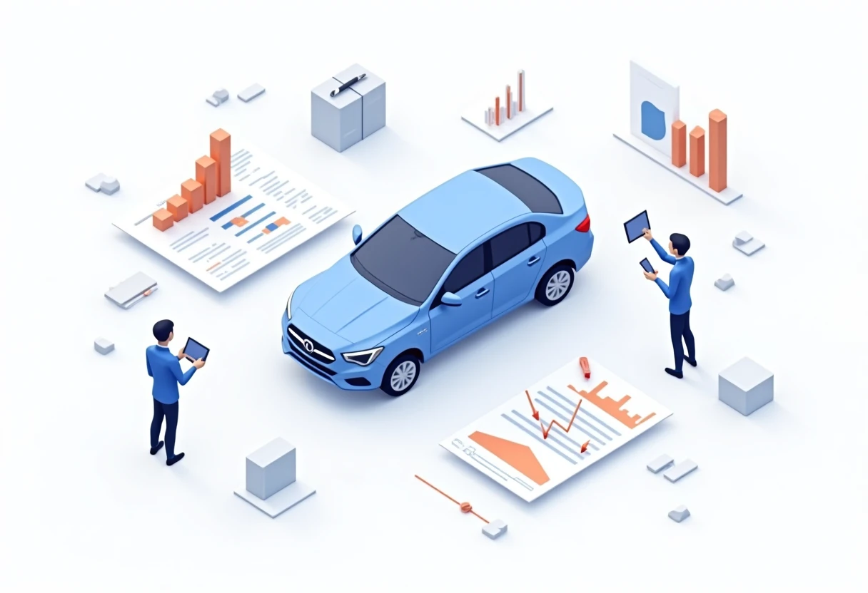 Car loan process illustration