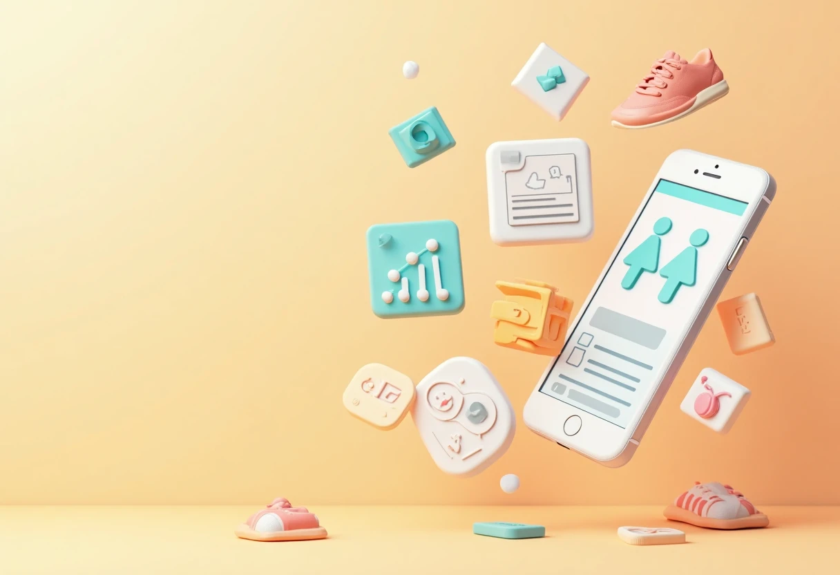 Collection of fitness and health apps