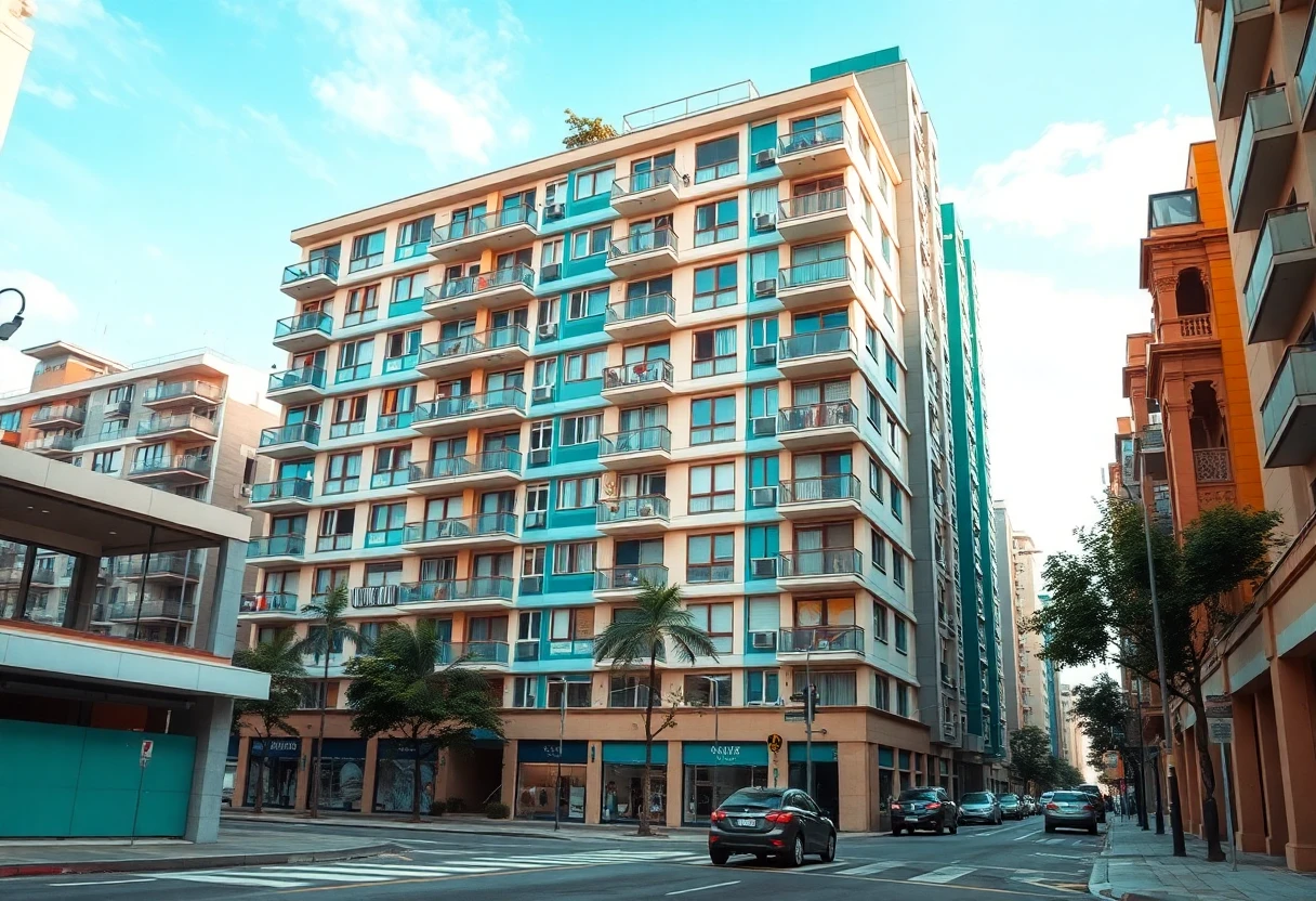 Urban apartment buildings in Australia