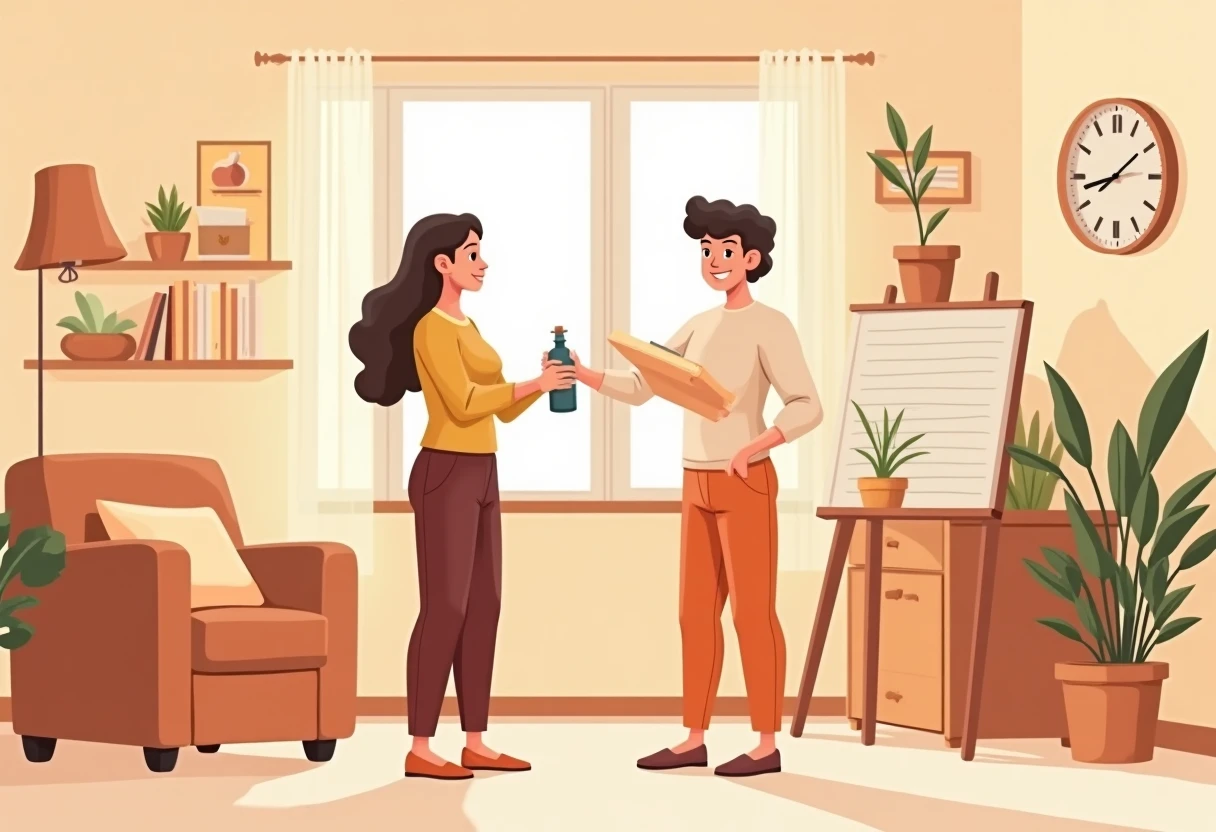 Housekeeper in a modern setting