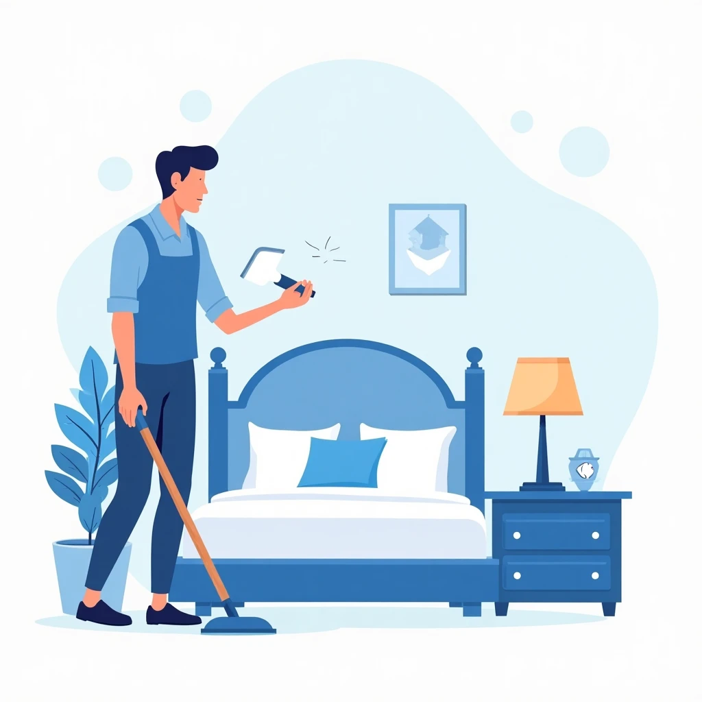 Hotel room cleaning