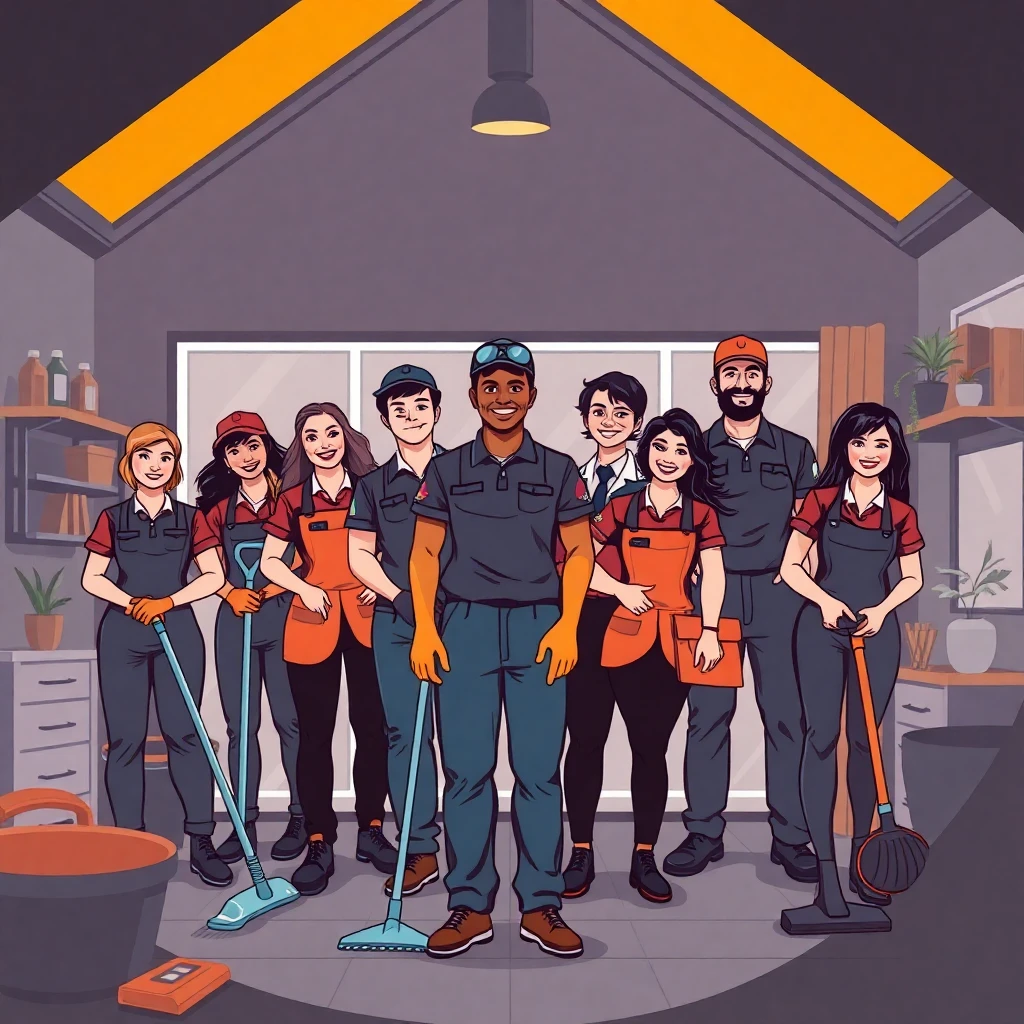 Teamwork in cleaning jobs