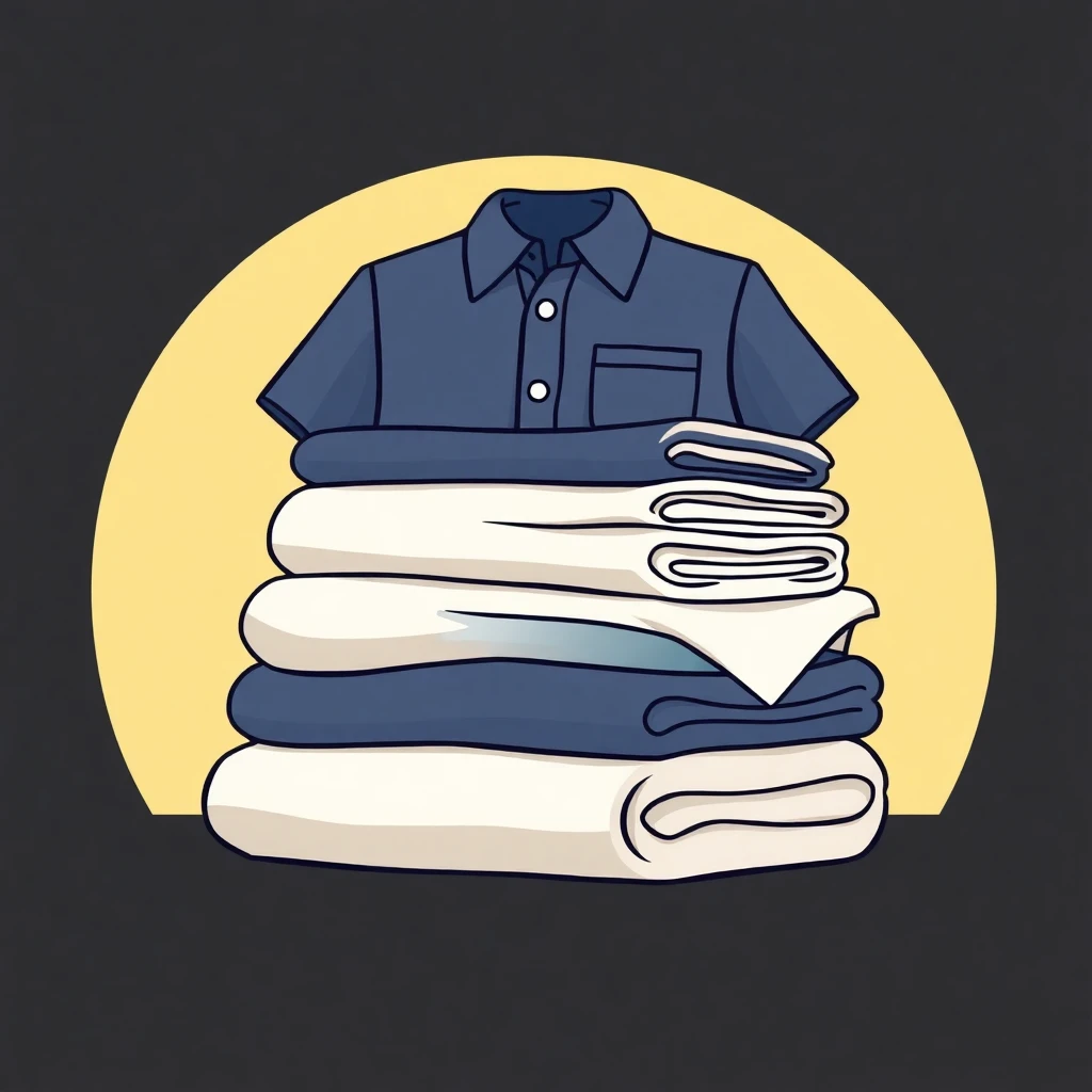 Cleaning uniforms ready for work