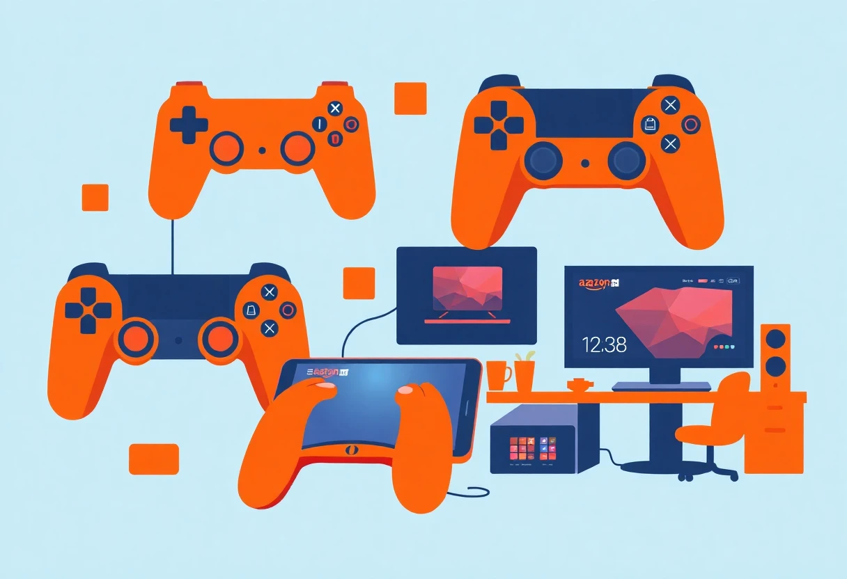 Geometric shapes representing video streaming