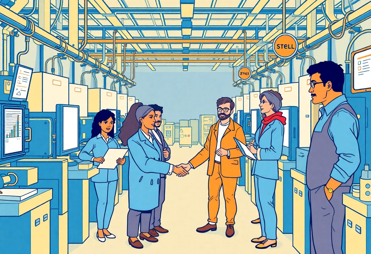 Team von Produktionsmitarbeitern