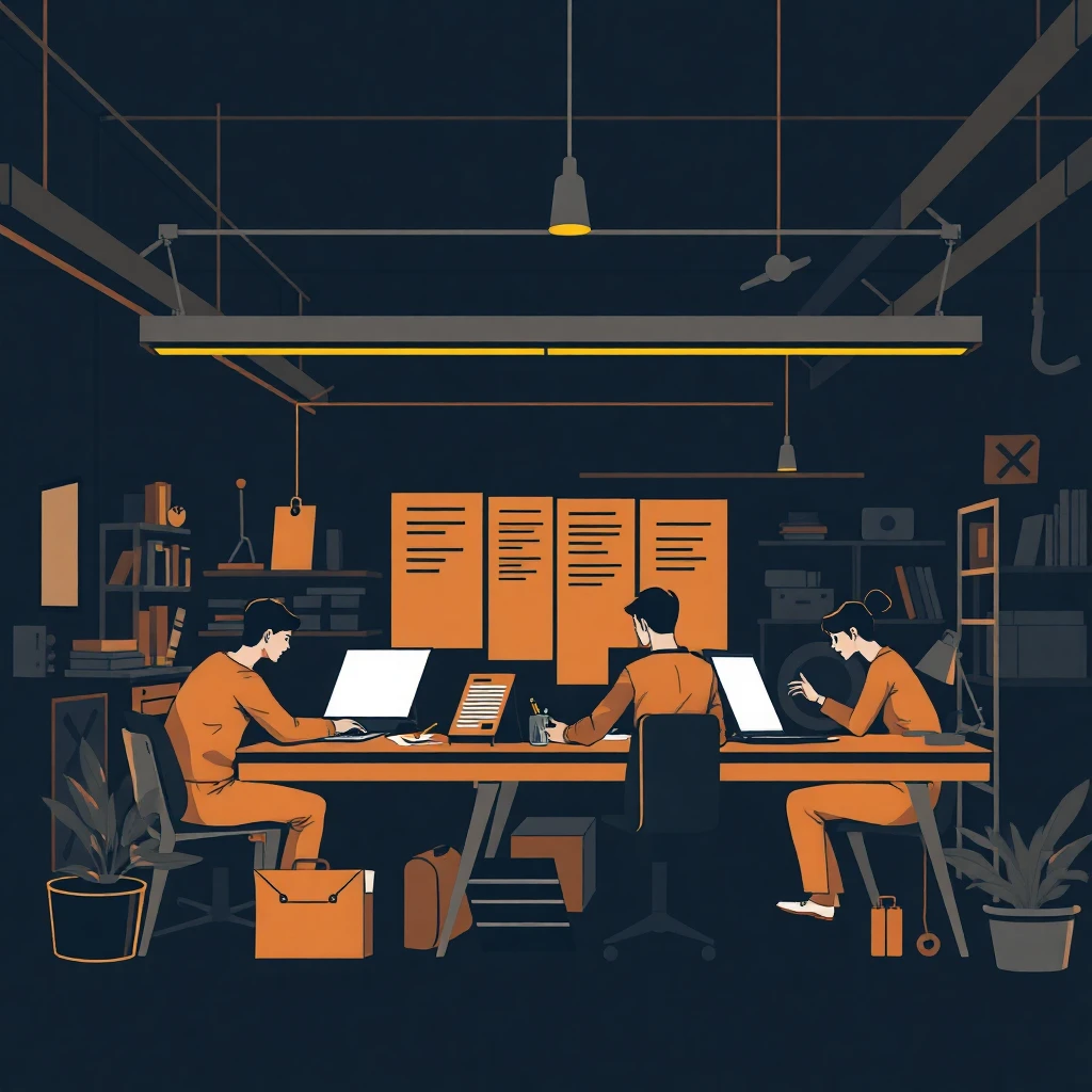 Trabalho colaborativo em escritório