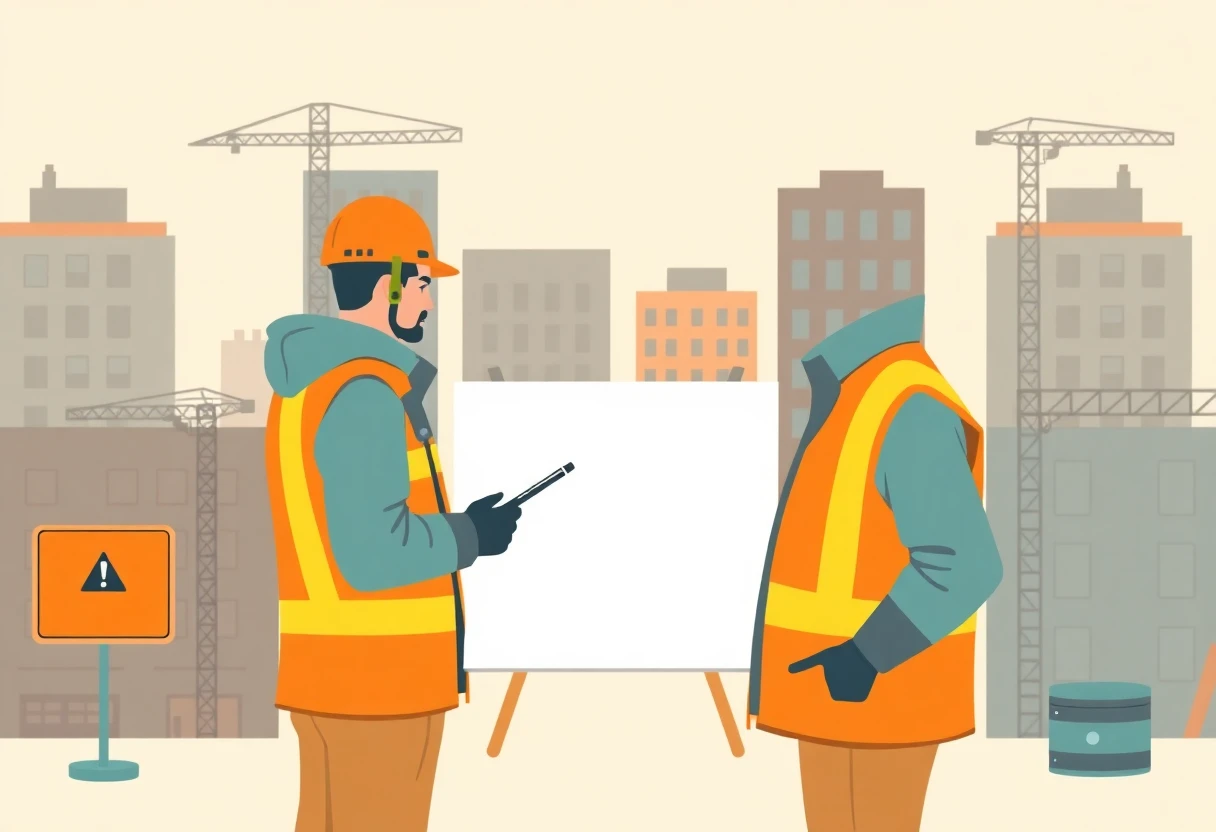 Inspecteur de sécurité sur un chantier