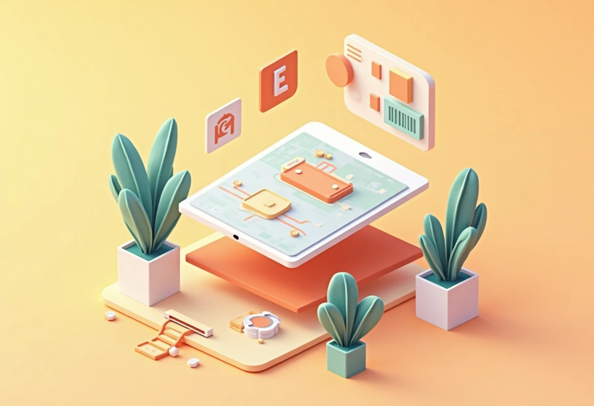 Illustration abstraite de design d'applications modernes