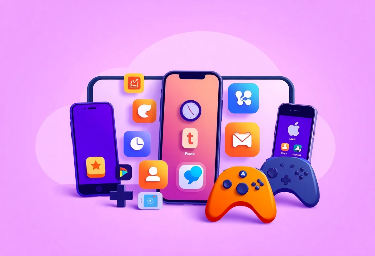 Illustration abstraite d'applications de retouche photo